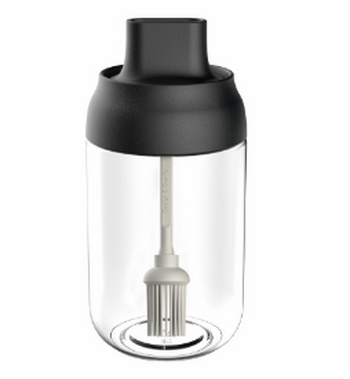 Bình thủy tinh đựng dầu ăn có chổi quét silicon 250ml