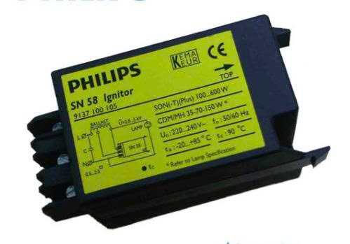 Kích đèn cao áp Philips SN58, AC 250V, 50 / 60Hz