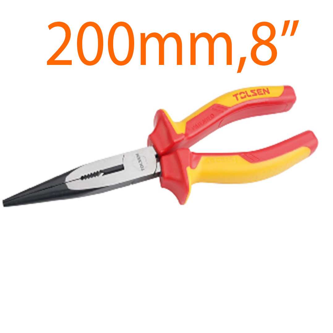 Kìm nhọn cách điện Tolsen V16098, 200mm/ 8"