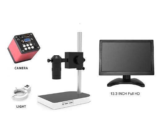 Kính hiển vi kỹ thuật số công nghiệp Terino CAS920-VGA kèm màn hình LCD 13.3 Inch (Phóng đại 7x-100X, Cổng HDMI-VGA)