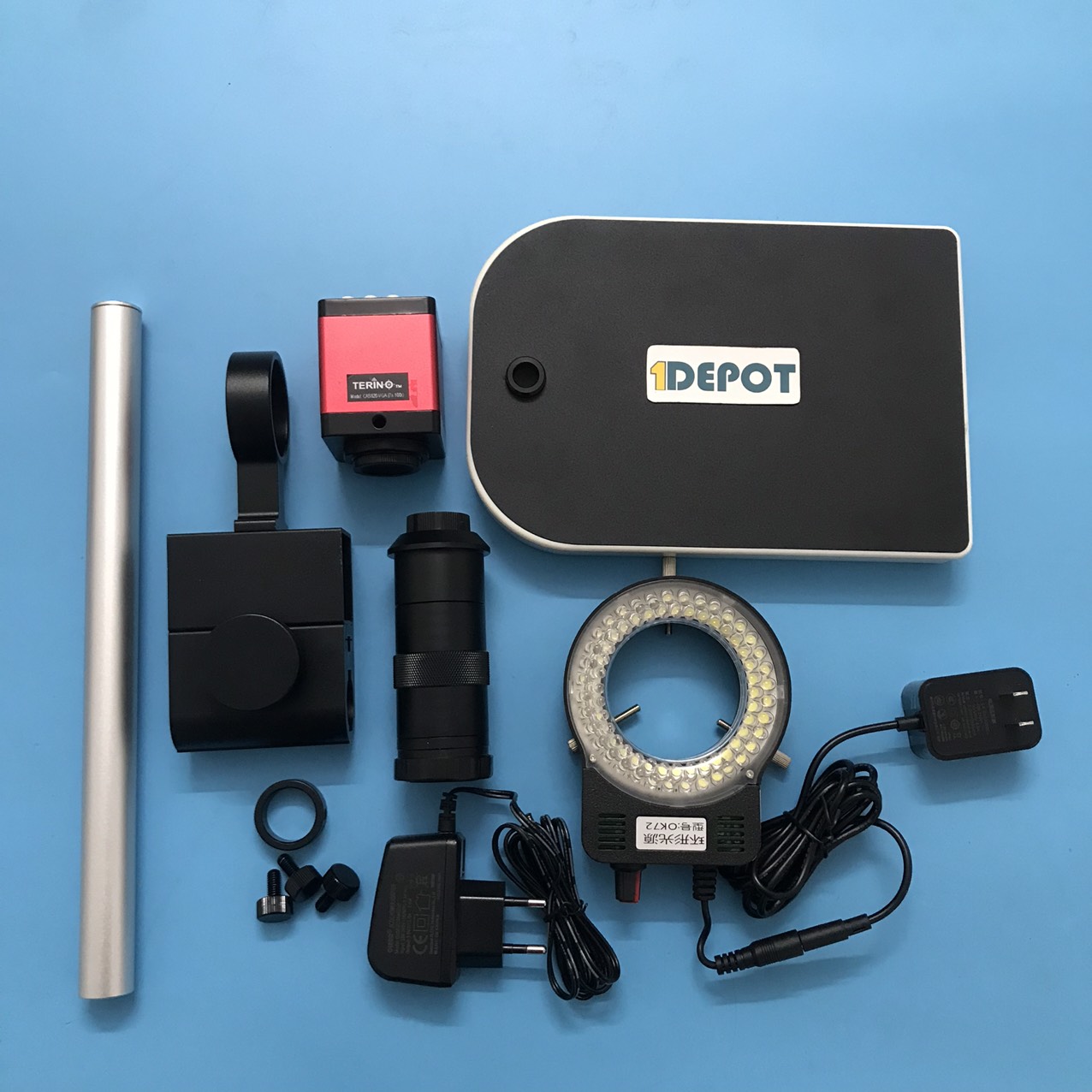 Kính hiển vi kỹ thuật số công nghiệp Terino CAS920-VGA kèm màn hình LCD 13.3 Inch (Phóng đại 7x-100X, Cổng HDMI-VGA)