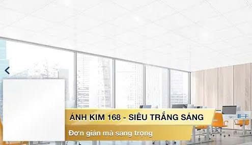 La phông Vĩnh Tường, màu ánh kim 168 - siêu trắng sáng, 600x1200mm