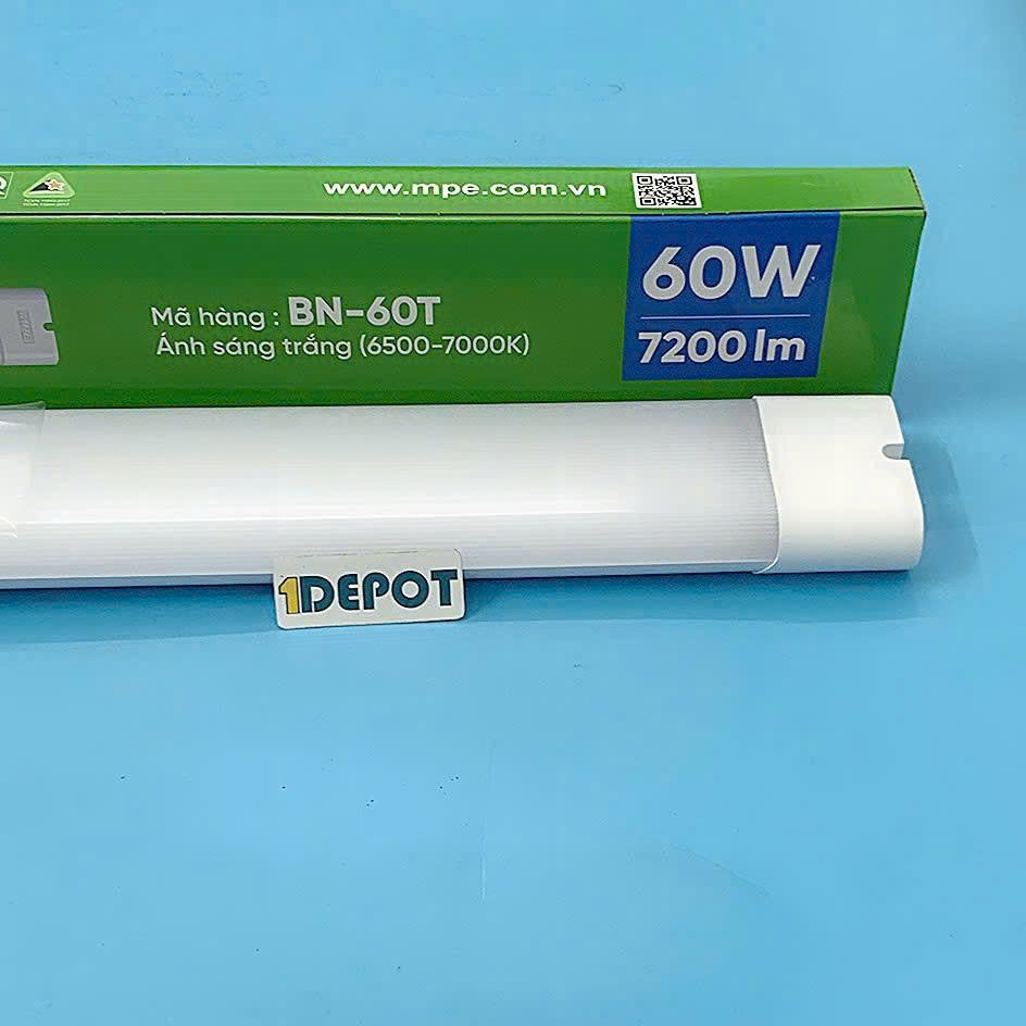 LED bán nguyệt Oval thân đèn nhựa MPE BN-60T, 60W ánh sáng trắng