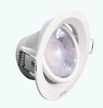 LED Downlight âm trần Chiếu điểm, Điều chỉnh hướng sáng, mặt tròn MPE DLA2R-9T,  9W ánh sáng trắng