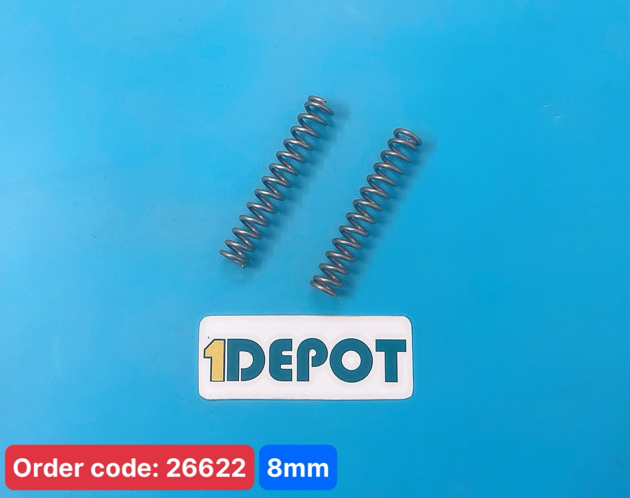 Lò xo nén thép, đường kính dây 1.4mm, đường kính ngoài 10mm, dài 100mm