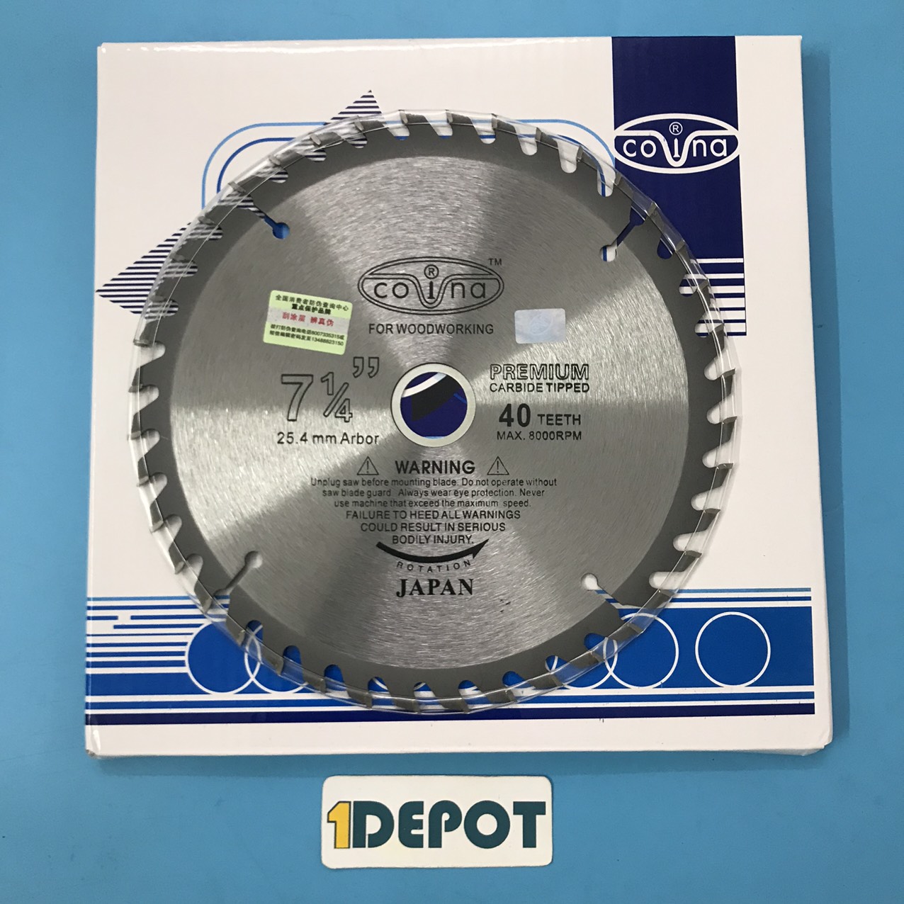 Lưỡi cưa gỗ covina 180mm*40 răng