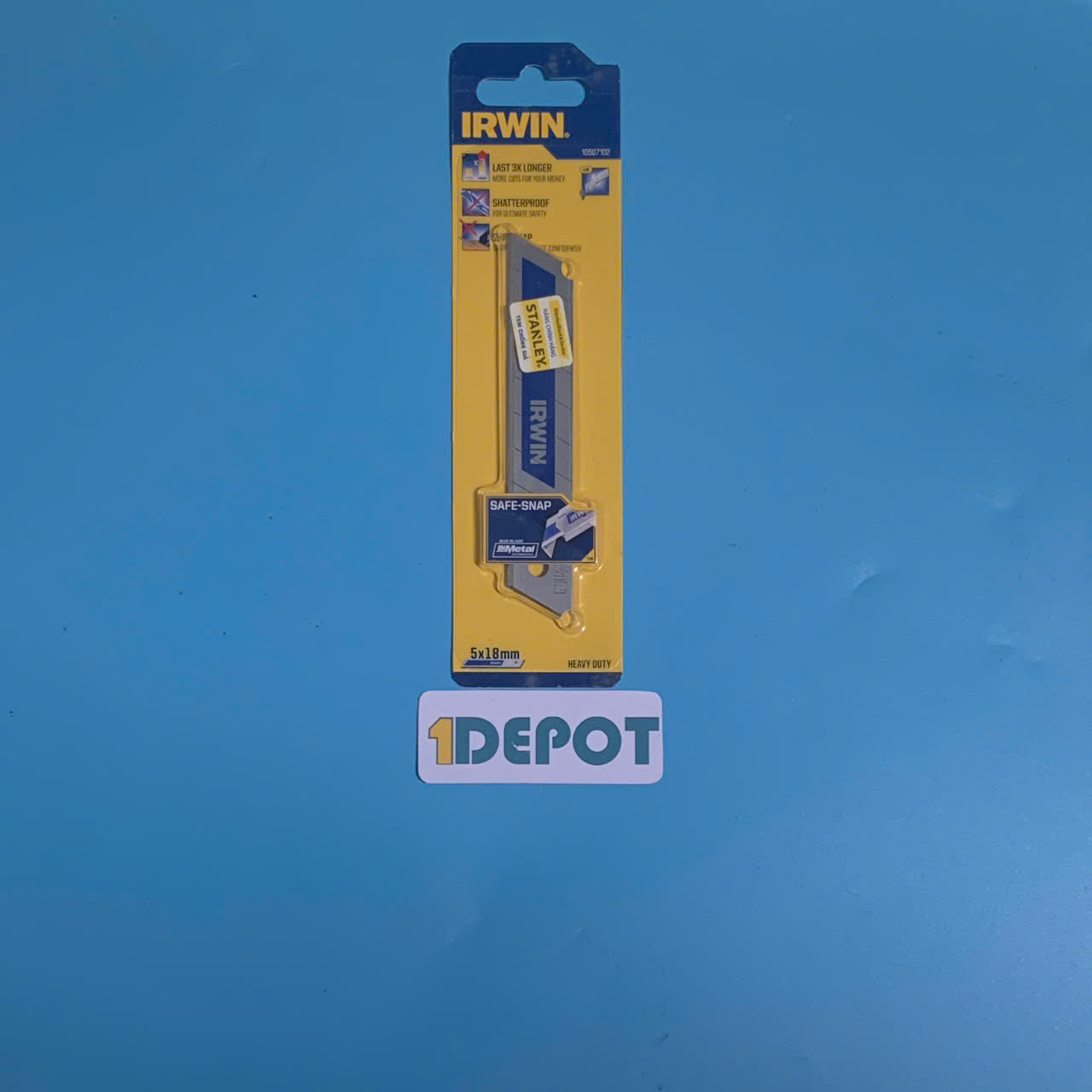 Lưỡi dao rọc giấy Irwin 10507102 18mm (Bi-metal) (5 lưỡi/hộp)