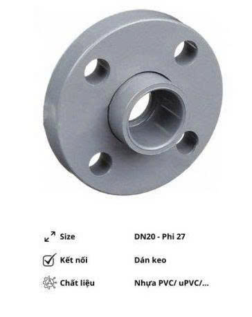 Mặt bích nhựa Ø27 – DN20