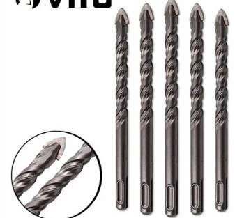 Mũi khoan tường, gỗ, kính chuôi gài SDS đầu nhọn, kt 8x160mm, chất liệu thép hợp kim