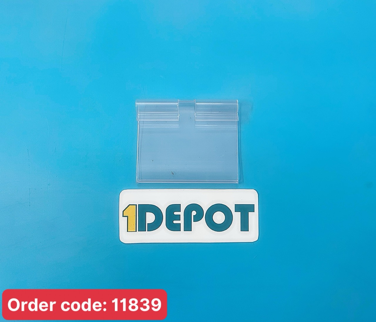 Nẹp cài giá siêu thị Oem, nhựa pvc màu trắng trong, kích thước 50x42mm, 100 cái/ túi