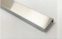 Nẹp Inox 304 U20x7x20x0.6x800mm màu trắng xước