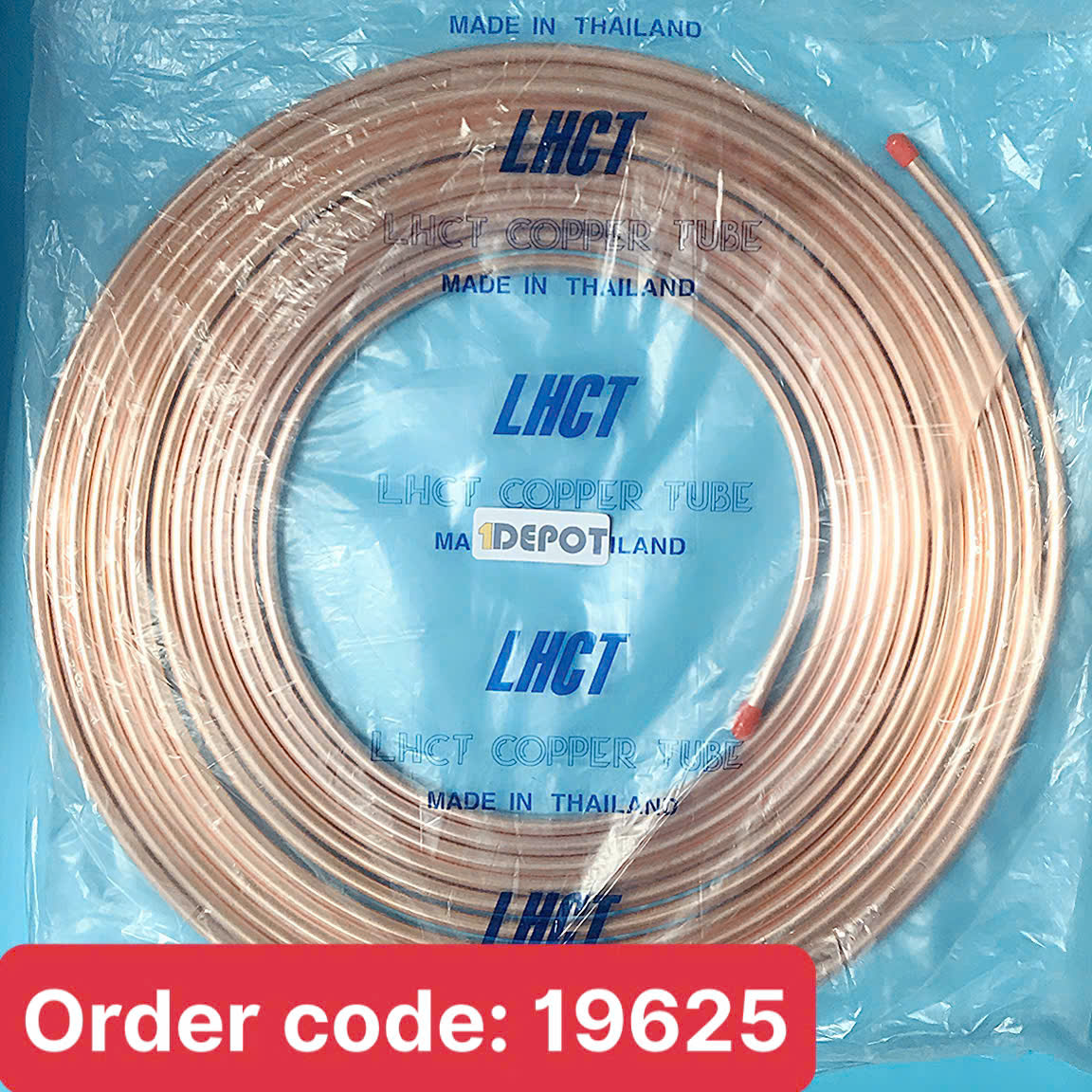 Ống đồng máy lạnh Thái Lan LHCT phi 10 Ø9.52mm dày 0.7mm, 15m/cuộn
