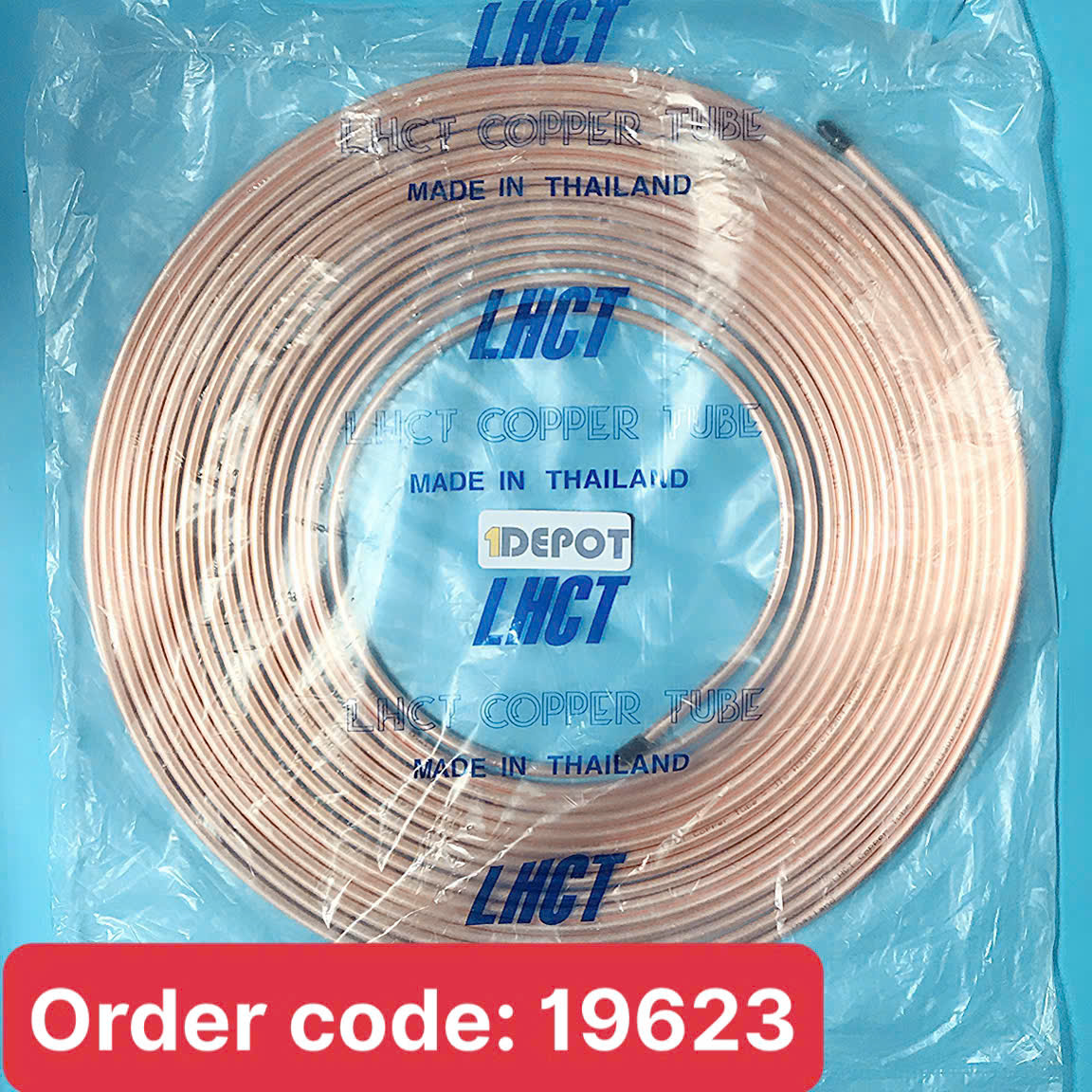 Ống đồng máy lạnh Thái Lan LHCT phi 6 Ø6.35mm, dày 0.7mm, 15m/cuộn