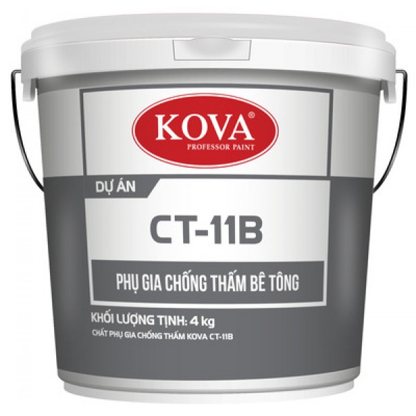 Phụ Gia Chống Thấm Xi Măng , Bê Tông Gốc Nước KOVA CT‑11B 4kg/thùng