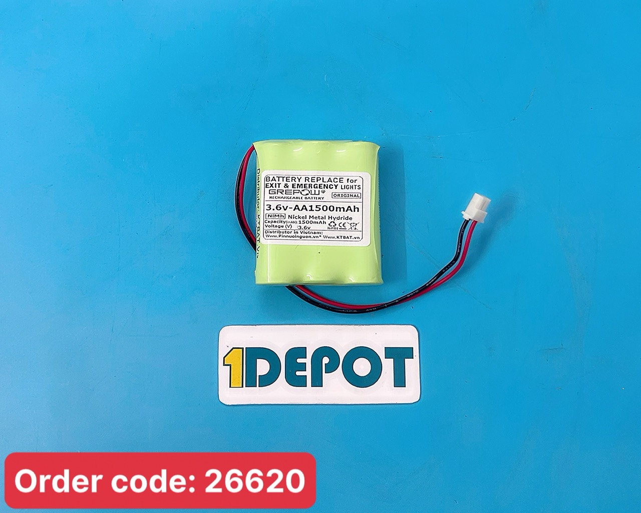 Pin sạc khối NIMH 3,6V Grepow AA1500MAH