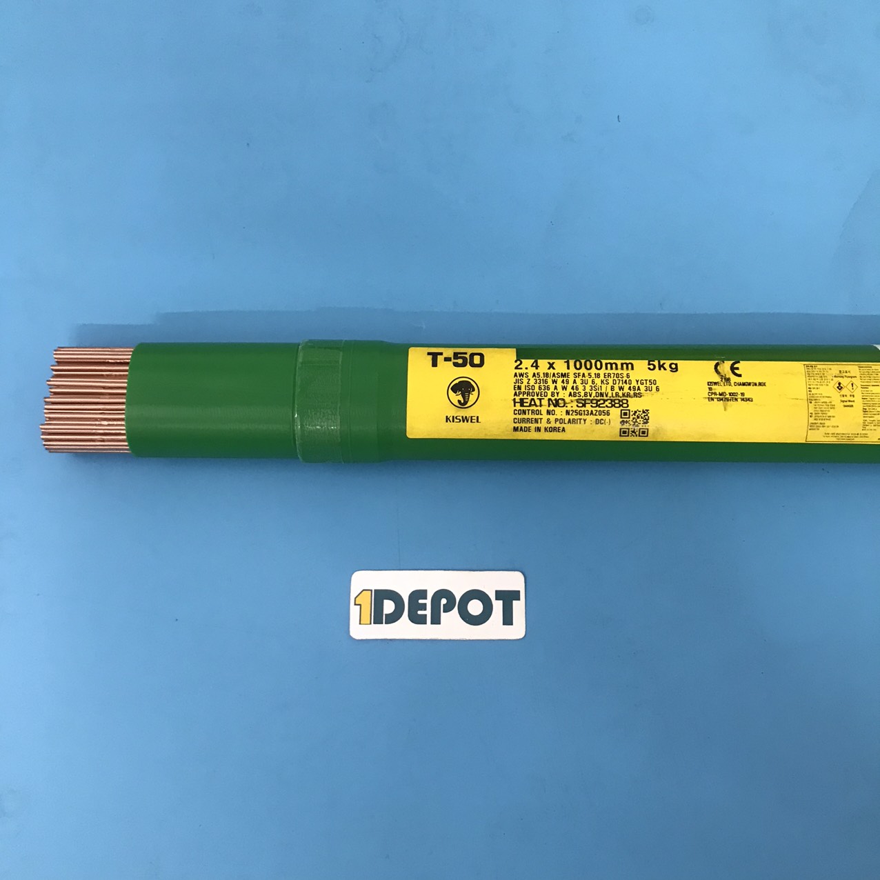 Que hàn TIG sắt 2.4mm Kiswel T-50 (5 Kg)