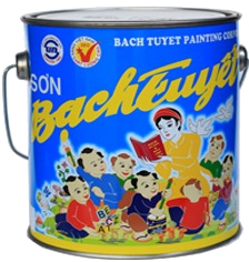 Sơn dầu Bạch Tuyết màu xám đậm 123, hộp 3kg