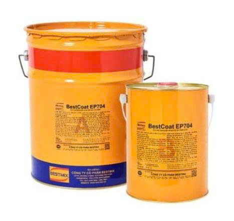 Sơn Epoxy BestCoat BESTMIX EP704, màu vàng, 5kg/thùng