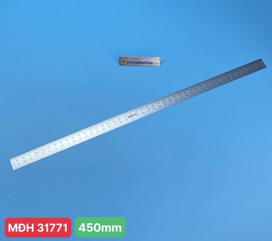 Thước lá thẳng Mitutoyo 182-251, 0-450mm rộng 19mm