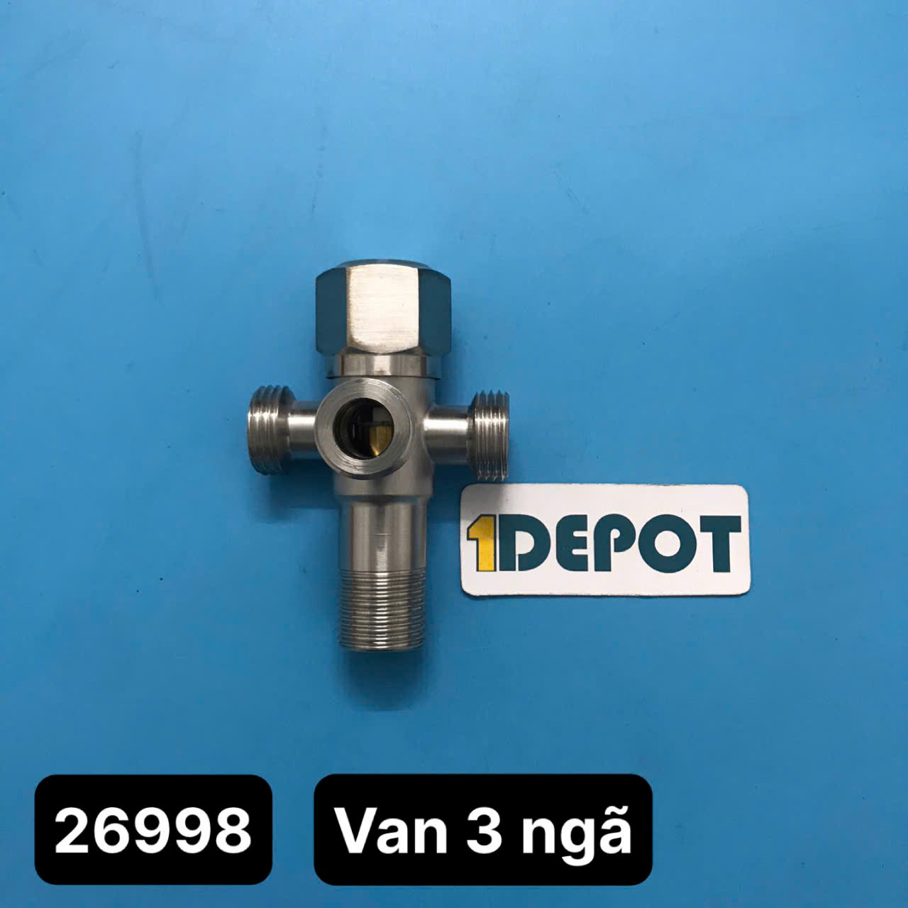 Van chia nước 3 ngã, inox sus 304, phi 21mm
