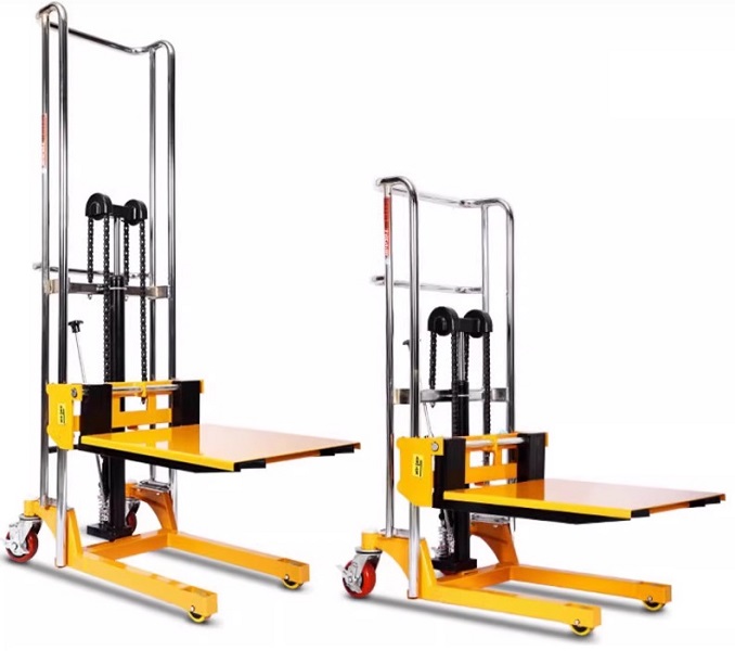 Xe nâng tay cao mini HFT-005, tải trọng 150kg, chiều cao nâng 1.5m