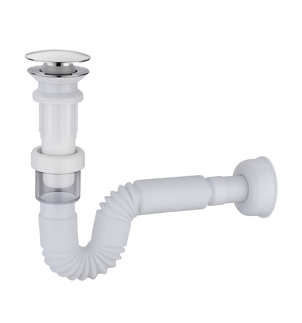 Xi phông Lavabo Vanni VN-098, Inox 304 cao cấp, chống rò rỉ, ngăn mùi