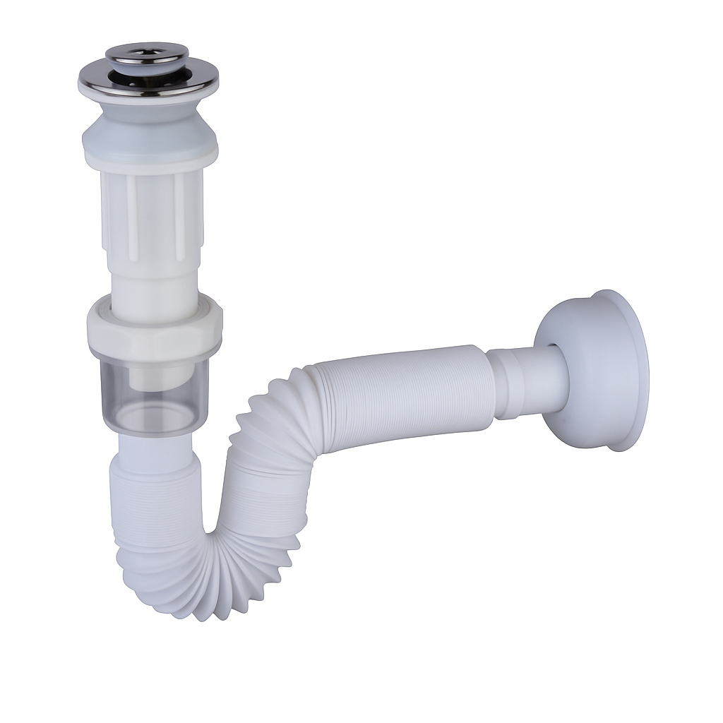 Xi phông Lavabo Vanni VN-099, Inox 304 chống rò rỉ, ngăn mùi hiệu quả